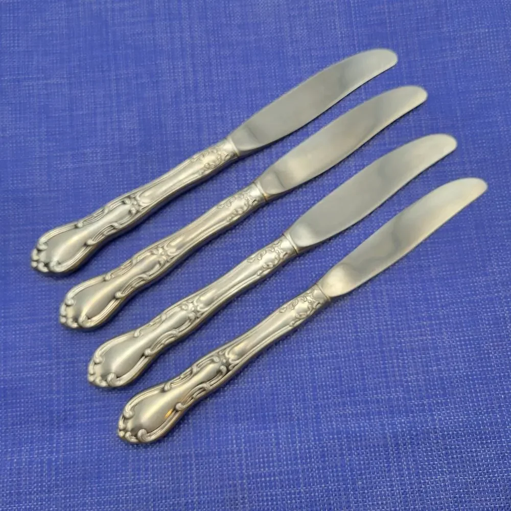 Set of 4 Towle Silver Merrimack Stainless Steel USA Dinner Knives